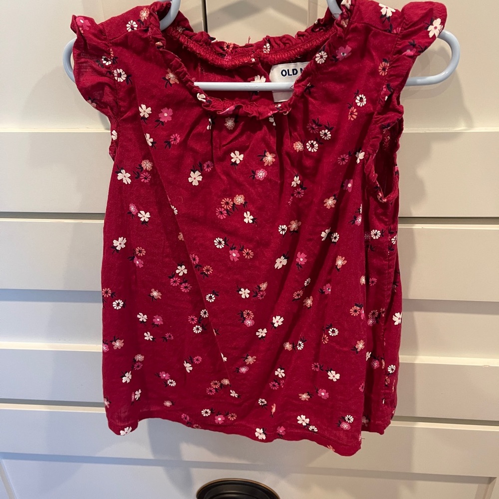 Ruffle detailed floral blouse
